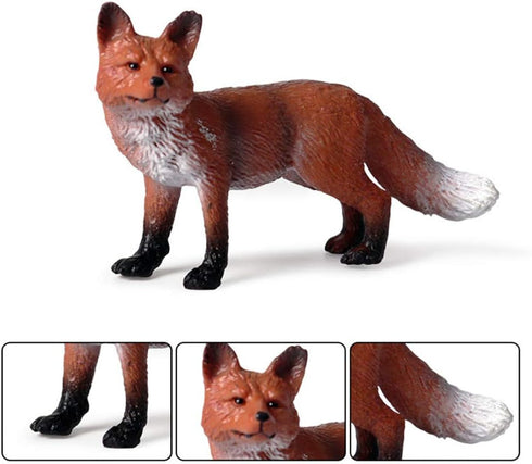 Toddmomy Fox Toy Figurine 3Pcs Animal Toys Plastic Fox Toys Wild Animal Figure Jungle Animal Fox Playset Cake Topper Fox Party Favors Educational ...