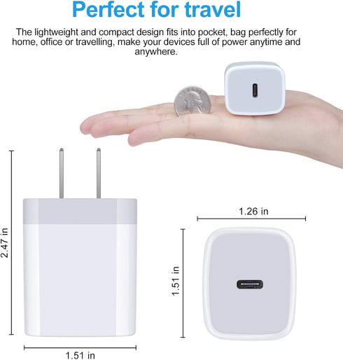20W Super Fast Charger Type C Wall Plug Adapter Quick Charging Block Compatible Samsung Galaxy A15 5G A35/A55/A14/S24 Ultra/S23 FE/S21 FE/A54/A13/...