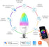 LVWIT Smart Light Bulb, B11 Smart Candelabra LED Bulb, E12 Base(12mm) WiFi Chandelier Light Bulb, Color Changing, Dimmable, Work with Alexa Home A...