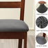 Chair Seat Covers Set of 6 Stretch Grey Chair Covers for Dining Room Square Removable Washable Chair Protector Seat Cushion Slipcovers for Kitchen...
