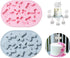 OURASHERO 2pcs Cross Shape Cake Fondant Mold Cake Decorations Cupcake Topper Silicone Clay Candy Chocolate Gum Paste Mold with Silicone Liquid Dro...