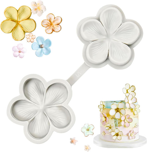 SK Flower Blossom Veiner Fondant Cake Chocolate Sugarcraft Mould Mold Tool 1Pcs (Style 1)...