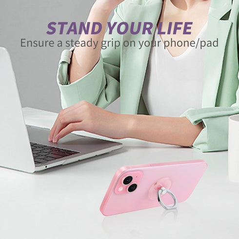 Cell Phone Ring Holder, Transparent Ring Holder 360°Rotation Finger Ring Stand, Clear Cell Phone Kickstand Compatible with Most of Phones, Tablet ...