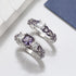 Ginger Lyne Collection Cherri Purple Princess Cut Engagement Wedding Band Bridal Set...