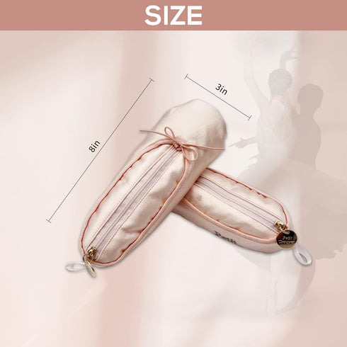 Ballet Shoe Makeup Bag, Small Cosmetic Bag for Trip Portable Cosmetic Travel Bag, Makeup Organizer Bag Cosmetic Organizer for Woman Girl Dancer Lo...