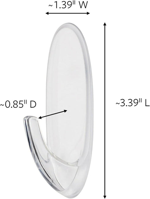 Command 6-packages of Large Hook, Decorate Damage-Free, Holds 4 lbs (17093CLRES)...