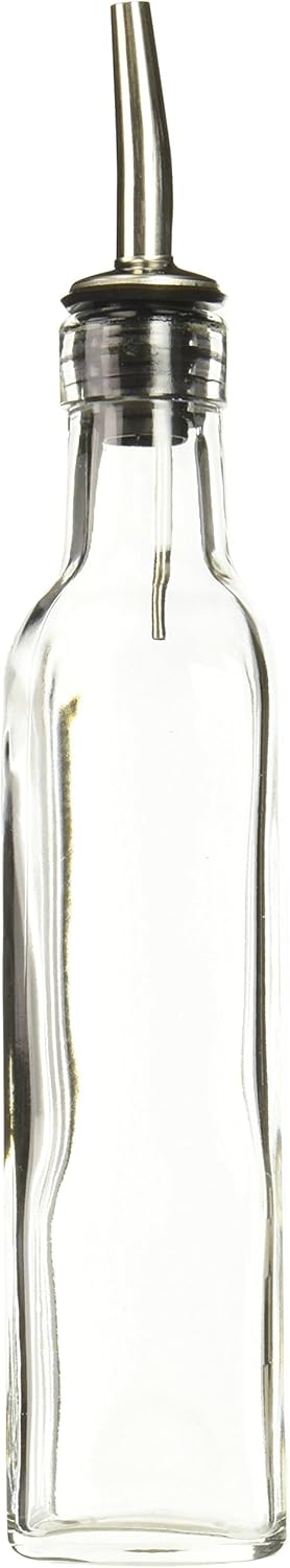 Winco Oil/Vinegar Bottle with Top, 8-Ounce,Clear,Medium...