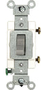 Leviton CS120-2GY 20-Amp, 120/277-Volt, Toggle Single-Pole AC Quiet Switch, Commercial Grade, Grounding, Gray...