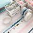 YUBBAEX 5 Rolls Washi Tape Set Creative Basic Skinny Masking Decorative Tapes for Arts, DIY Crafts, Journals, Planners, Scrapbooking, Wrapping (Pi...