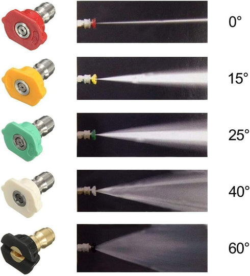 GDHXW Foam Cannon Light Duty 1/4 Inch Quick Connector 1 Liter with 5 Pressure Washer Nozzle black white...