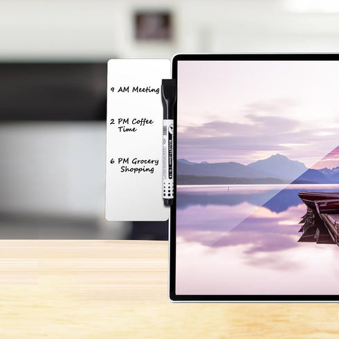 1 pc Dry Erase Monitor Memo Board, Magnetic Dry Erase Multifunction Whiteboard Monitor Side Panel, Desktop Memo Board with a Pen (1)...