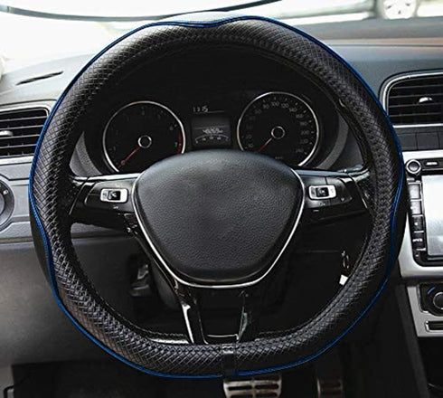 Mayco Bell Flat Bottom Steering Wheel Cover Anti-Slip,Safety,Soft,Breathable,Durable,Full Surround,Comfortable Grip Microfiber Leather (D-Shape, B...