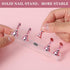 Qianyu 10 Pieces Nail Art Practice Stand Set 2 Acrylic Base Alloy Nail Tips Holders Training Fingernail Display Stands For Press On Reusable Putty...