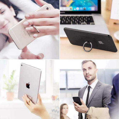 Cell Phone Ring Holder Stand Transparent Finger Grip Loop 360 Degree Rotation Finger Ring Stand (4 X Silver)...