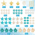 SUNNYCLUE 1 Box 292Pcs Sea Turtle Beads Seashell Starfish Beads Lucky Turquoise Beads Ocean Summer Hawaii Sea Animal Beads Shell Charms for Jewelr...