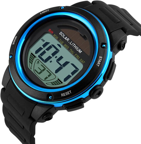 MASTOP Solar Watch Neutral LED Digital Watch Military Waterproof Sports Watch Black...