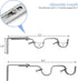 Heavy Duty Curtain Rod Brackets - Adjustable Double Rod Holders, 1 Inch (2 PCS, Silver)...