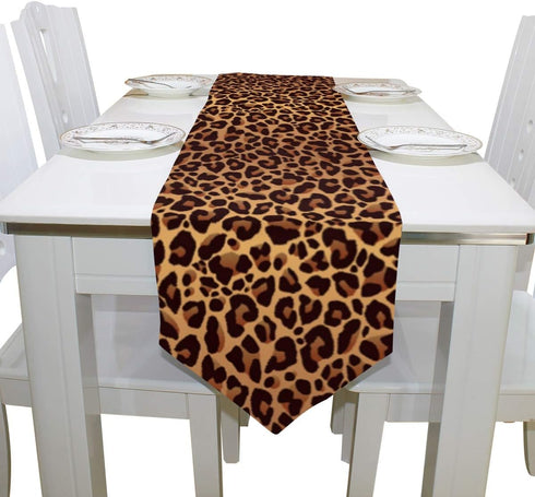 AUUXVA Table Runner Animal Leopard Print Table Cloth Long Rectangle Table Decor for Home Kitchen Dinner Party...