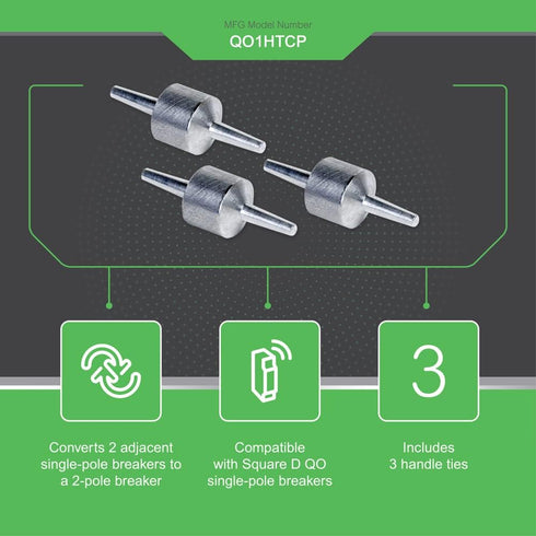 Square D - QO1HTCP QO Circuit Breaker Handle Ties, 3-Pack...
