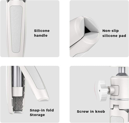 ULANZI Extension Pole Tripod, Mini Selfie Stick Tripod Stand Handle Grip for iPhone 13 Pro Max Samsung OnePlus Google Smartphone Canon G7X Mark II...