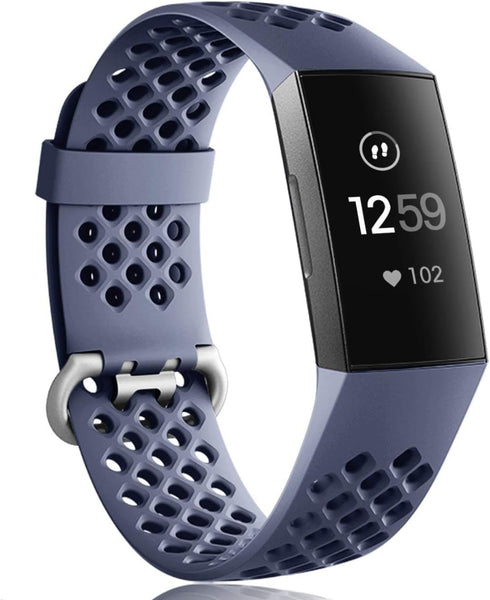 Wepro Band Compatible with Fitbit Charge 4 Bands for Women Men, Compatible with Fitbit Charge 3 Bands, Waterproof Breathable Holes Sport Strap for...