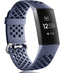 Wepro Band Compatible with Fitbit Charge 4 Bands for Women Men, Compatible with Fitbit Charge 3 Bands, Waterproof Breathable Holes Sport Strap for...