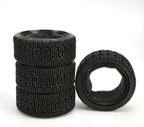 1/10 RC Car Racing Flat Run Sponge Insert Rubber Tyres 68mm Tires for 1:10 RC On Road Car Traxxas Tamiya HSP HPI Kyosho RC Rally Car (Black)...