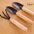 Mini Garden Shovel Weeding Household Flower Shovel Pot Plant Bonsai Tool Wooden Handle Gardening Potting Tool Handle Rake Gardening Shovel...