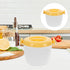 Microwave Rice Cooker Vegetable Steamer Set Portable Travel Removable Non- Stick Pot Kitchen Cookware for Cooking Soup Rice Stews Oatmeal 20X20X15...