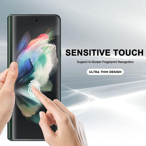 (3 Sets) Full Coverage Protector Compatible For Samsung Galaxy Z Fold 3 5G(Upgraded) High Definition Edge to Edge HD, Anti-Scratch (Lifetime Repla...