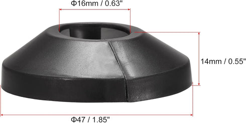 uxcell Pipe Cover Decoration, 16mm PP Plastic Escutcheon Water Pipe Drain Line Cover Black 10pcs...
