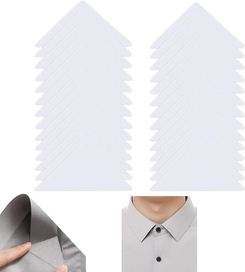 50/100/200 PCS Collar Stays for Men's Dress Polo Shirts,No Curl Collar Polo Shirt Collar Stays,Collar Triangle Patch,Polo Collar Stays...