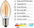 Tsunetani-C7 Edison LED Filament Mini Night Light Bulbs 0.5W Equivalent to 5 Watt Incandescent - E12 Candelabra Base 2200K Ultra Warm White for Ho...