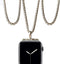 Stainless Steel Chain Necklace Pendant Compatible with Apple Watch 42mm Series 3 2 1 / 44mm Series 5 4 New Smartwatch Polished Silver Metal Neckba...