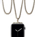 Stainless Steel Chain Necklace Pendant Compatible with Apple Watch 42mm Series 3 2 1 / 44mm Series 5 4 New Smartwatch Polished Silver Metal Neckba...