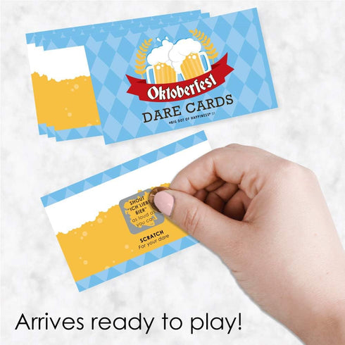 Big Dot of Happiness Oktoberfest - German Beer Festival Game Scratch Off Dare Cards - 22 Count...