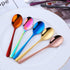 BuyGo 18/8 Stainless Steel Teaspoon 6 Inch Coffee Dessert Espresso Spoons for Cake Ice Cream Appetizer, Set of 8, Mix Color, Dishwasher Safe...