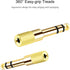 [Updated Version 5-Pack Stereo Audio Adapter 6.35mm (1/4 inch) Male to 3.5mm (1/8 inch) Female Headphone Jack...