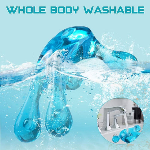 Palm Massage Tool - Easier Grip Handheld Massage Tool, Four Point Massage Tool, for Deep Tissue Pain Relief (Blue)...