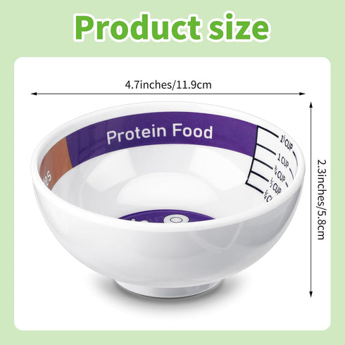 3 Pcs Portion Control Bowl Bariatric Portion Measuring Bowls for Weight Loss Balanced Eating Diabetes Surgery Healthier Diets for Adults Children...
