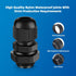 Cable Gland 12 Pack 3/8" NPT Waterproof Adjustable Connector Strain Relief Cord Connectors Joints Nylon with Gaskets…...