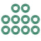 uxcell Fluorine Rubber O-Rings, 13mm OD 6mm ID 3.5mm Width FKM Seal Gasket for Machinery Plumbing, Green, Pack of 10...