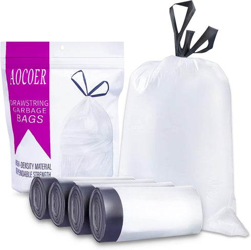 2 to 2.6 Gallon Drawstring Trash Bag, Small Garbage Bags, 72 Count...