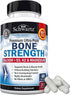 Bone Strength Supplement with Calcium Magnesium Vitamin D3 K2 Zinc (60 Day Supply) 8 Bone Building Nutrients for Bone & Muscle Support - High Abso...