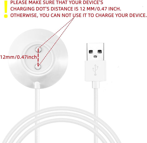 Rose Replacement Charger, 12mm Magnetic Standing Dock Station Fast Charging USB Cable for Rose Only -2.5Ft...