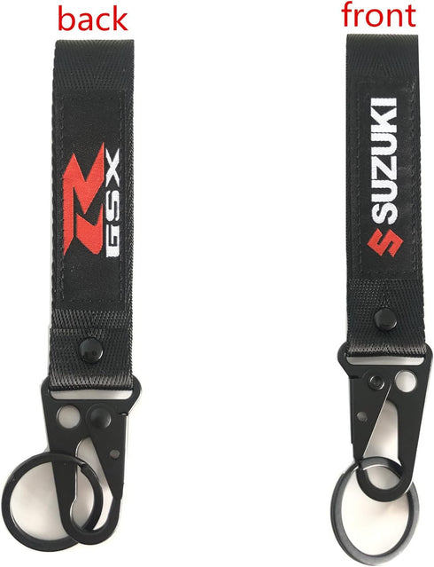 MELD 3 PCS Motorcycle Key Blank Uncut Blade for Suzuki GSXR 600 750 1000 GSX1300R GSF 650 with Key Chain Embroidered Tag Key Ring...