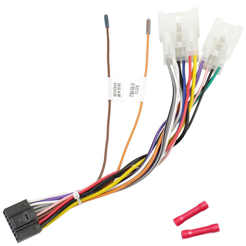 16Pin ISO Android Radio Stereo Wiring Harness with Butt Connector Reverse SWC Cable Replacement for Select Toyota and Subaru Car Audio Adapter......