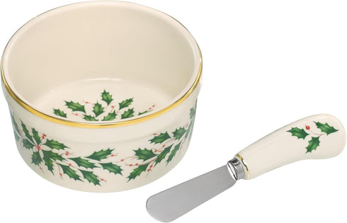 Lenox 804420 Hosting The Holidays Dip Bowl & Spreader, Christmas...