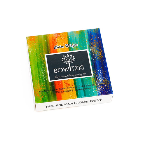 Bowitzki 30g Professional Face Paint Body Paint Water Based Face painting Makeup Safe for Kids and Adults Split Cake Single Color (Metallic Golden...