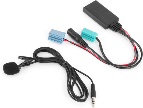 Bluetooth Audio Adapter,DC12V 6Pin Bluetooth Audio Cable Car Stereo AUX-in Adapter with Microphone ABS Fit for Renault Clio/Espace/Megane...